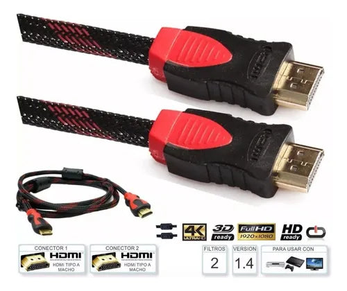 Cable Hdmi Mallado 5 Metros