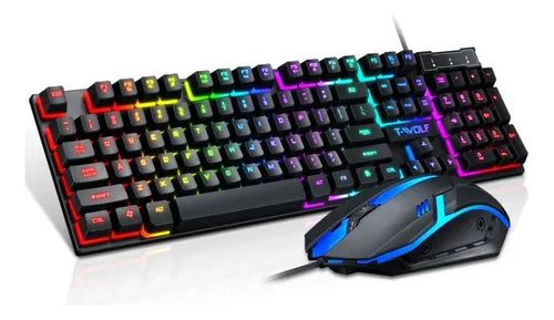 Combo Gamer Teclado Mouse Twolf Tf200 Rgb