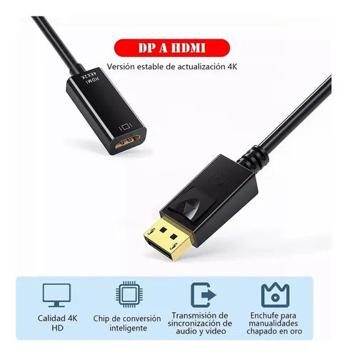 Adaptador Displayport A Hdmi 4k